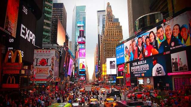 photo of new-york-city NYC Times Square car shipping