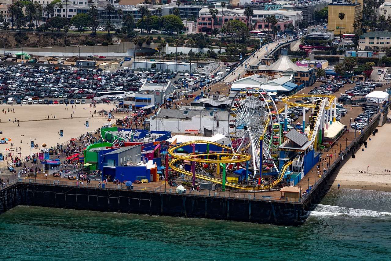 photo of Santa Monica pier and car transport logistics