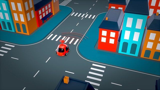 photo of a city scene gif car shipping autonomous vehicles